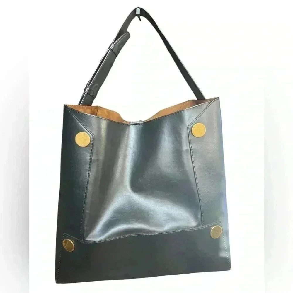 Stella Mc Cartney Stella Popper Bucket Bag Black Color Gold Hardware.